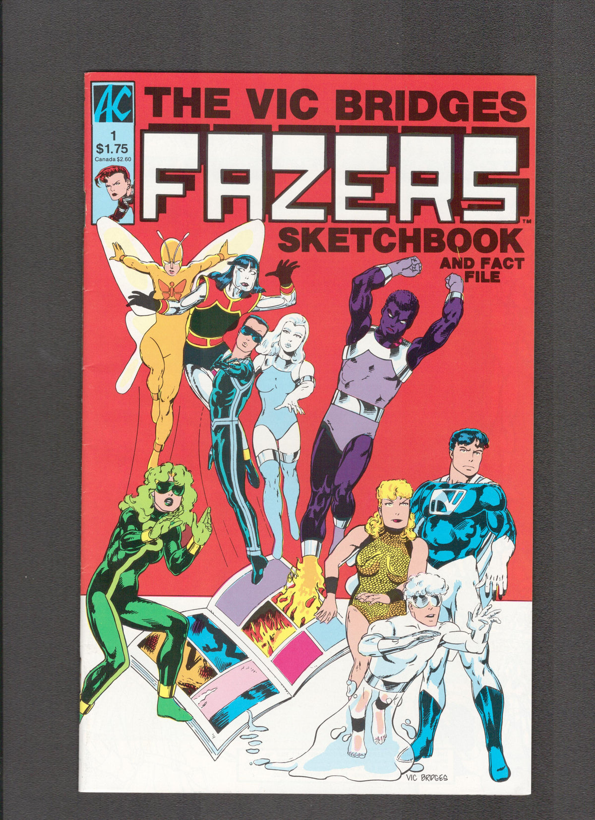 Vic Bridges Fazers Sketchbook and Fact File #1 (1986) AC  Comics