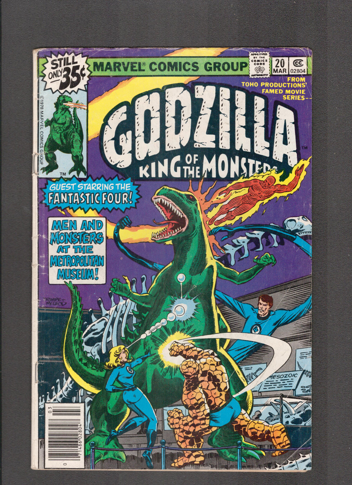 Godzilla #20 (1978) Fantastic Four Marvel Comics