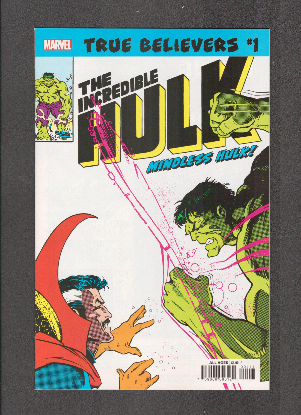 True Believers: Hulk - Mindless Hulk #1 (2019) Reprints #299 Marvel Comics