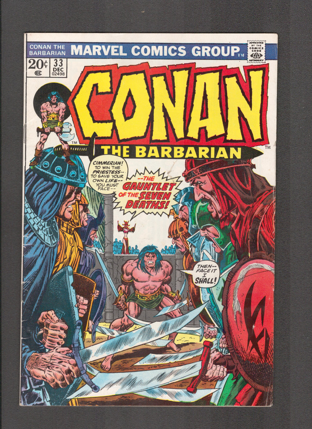 Conan the Barbarian #33 (1973) 3rd App of Red Sonja - Romita Sr Marvel Comics