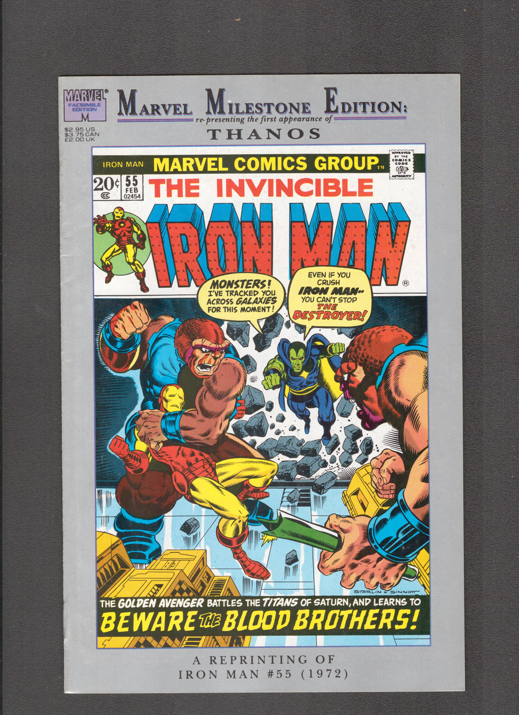 Marvel Milestone Edition: Thanos #55 (1992) Iron Man Marvel Comics