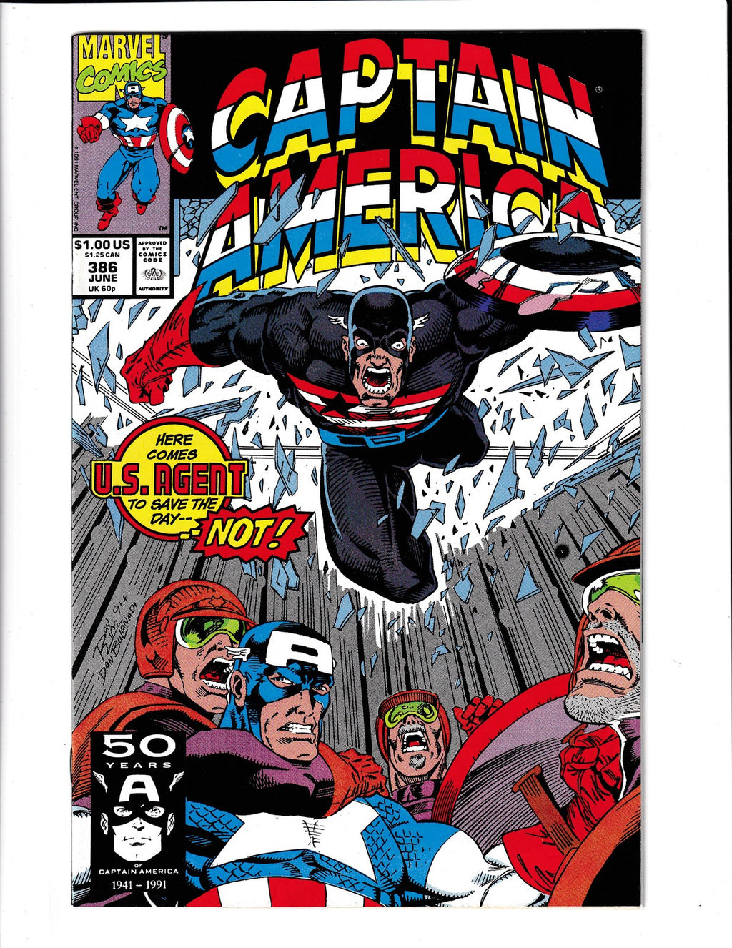 Captain America #386 (1991) Marvel Comics SKU:3483