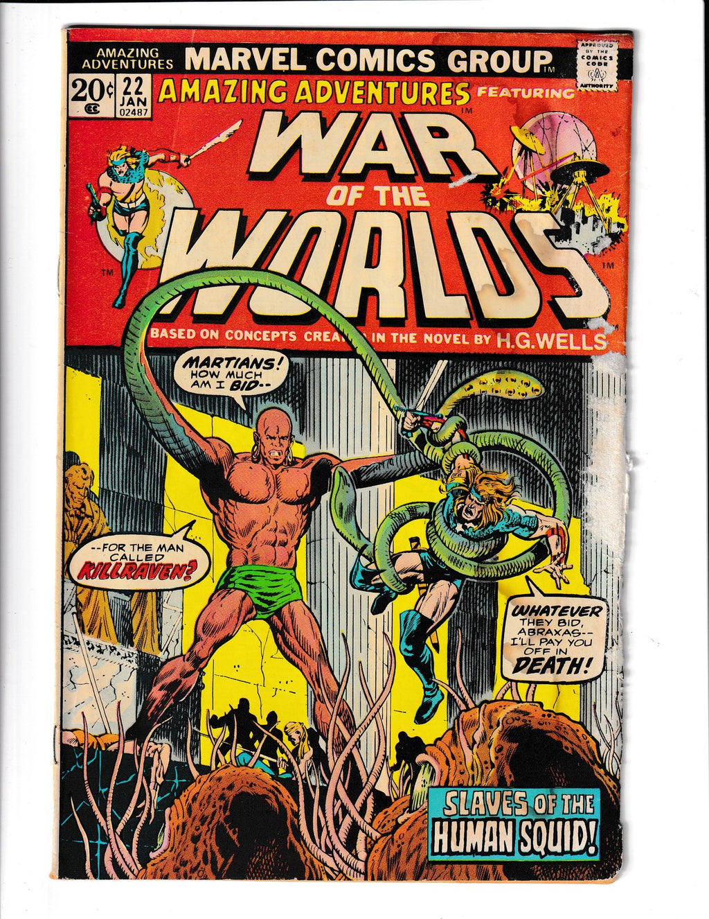 Amazing Adventures #22 (1974) War of the Worlds Marvel Comics