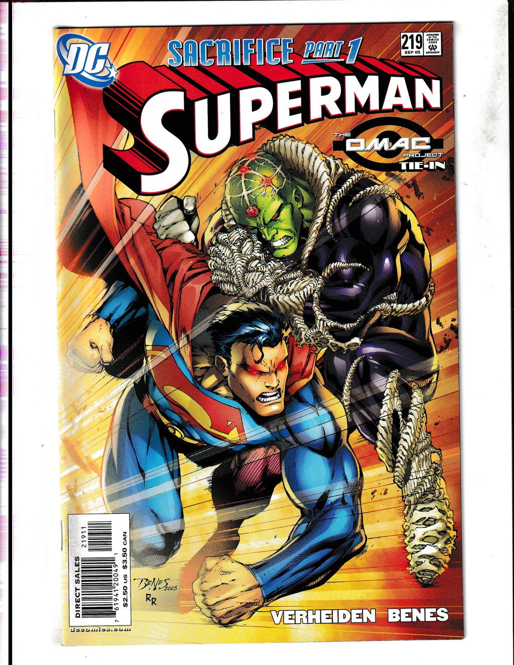 Superman #219 (2005) OMAC Project Tie-In DC Comics