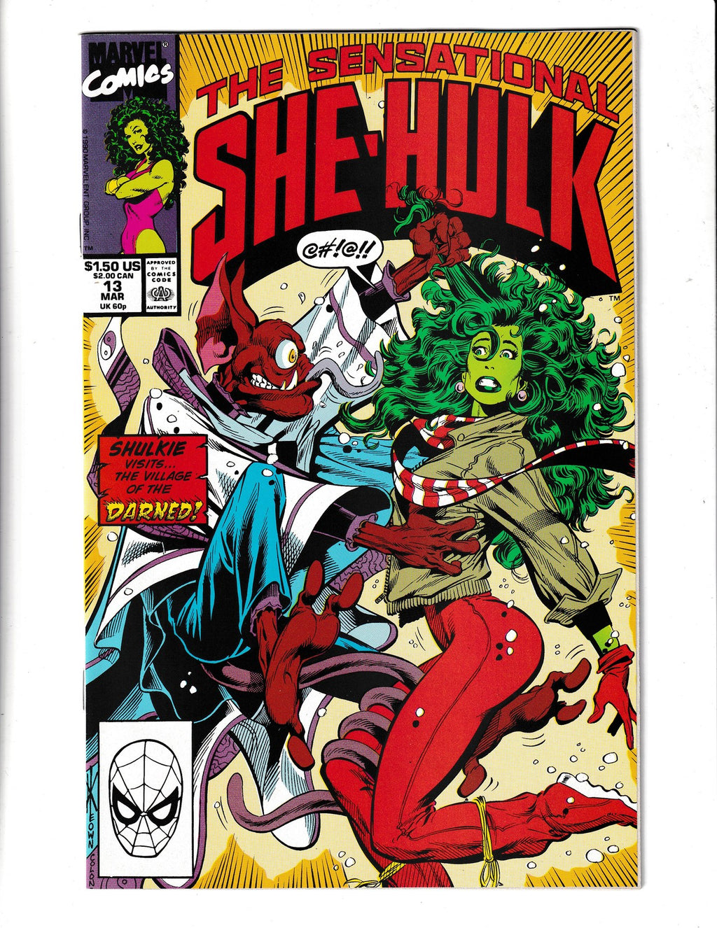 Sensational She-Hulk #13 (1990) Village of the Damned Marvel Comics