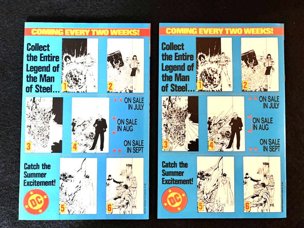 Man of Steel - Complete Set - #1-6 plus #1B Variant - John Byrne (1986) DC Comic