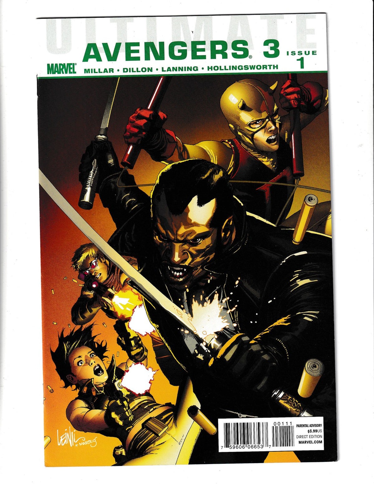 Ultimate Avengers 3 #1 (2010) Blade vs The Avengers Marvel Comics