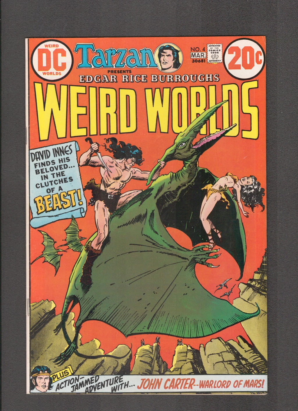 Weird Worlds #4 (1973) Tarzan DC Comics