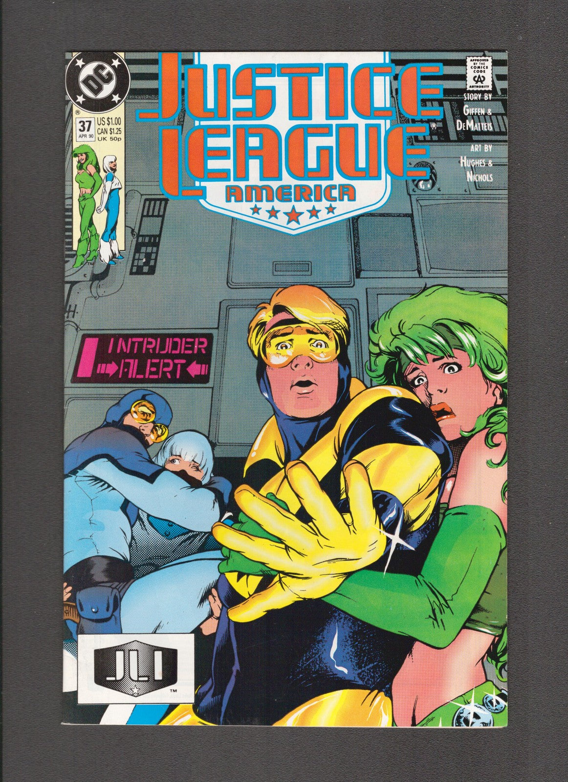 Justice League America #37 (1990) Higher Grade - Adam Hughes DC Comics