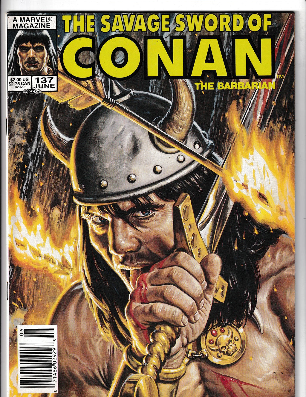 Savage Sword of Conan #137 (1987) the Barbarian Curtis Comics