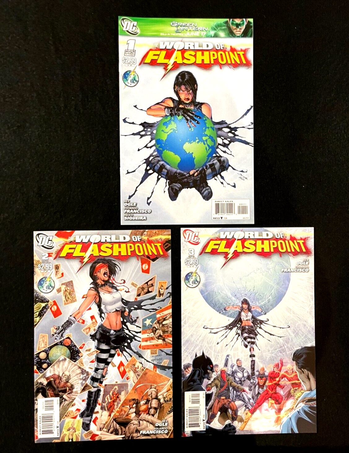 World of Flashpoint #1-3 Complete Set (2011) DC Comics