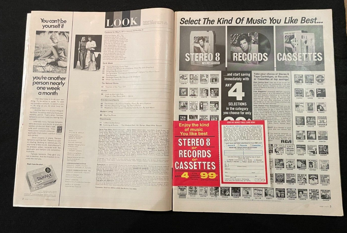 Look Magazine May 4 1971 Unauthorized: The Hidden Life of Elvis Presley