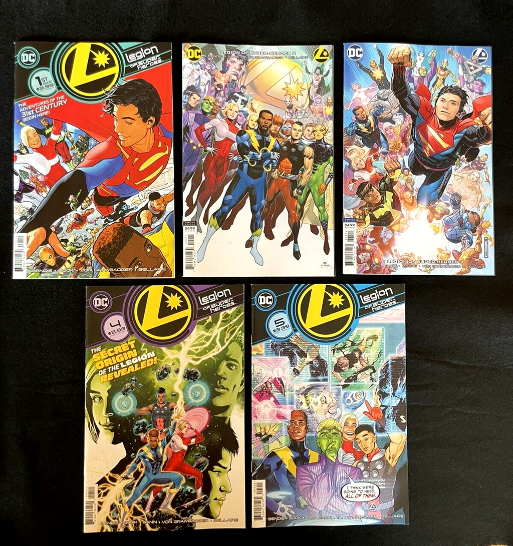 Legion of Super-Heroes run of 5 #1,2B,3B.4,5 (2020) DC Comics