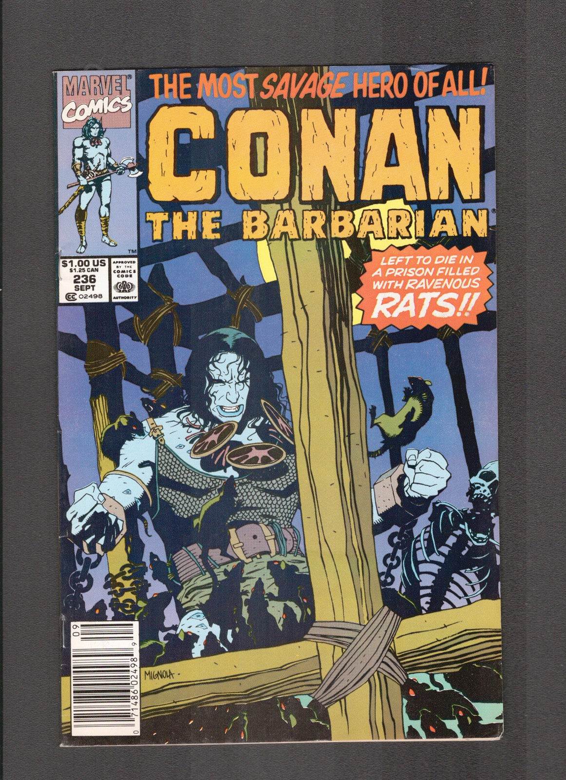 Conan the Barbarian #236 (1990) Mike Mignola Cover Marvel Comics