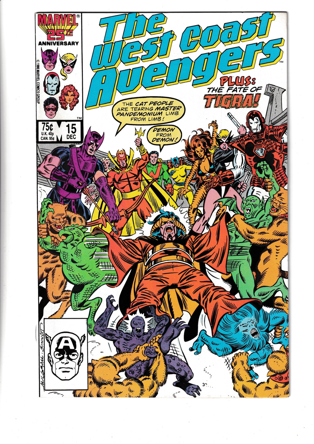 West Coast Avengers #15 (1986) Marvel Comics SKU:186