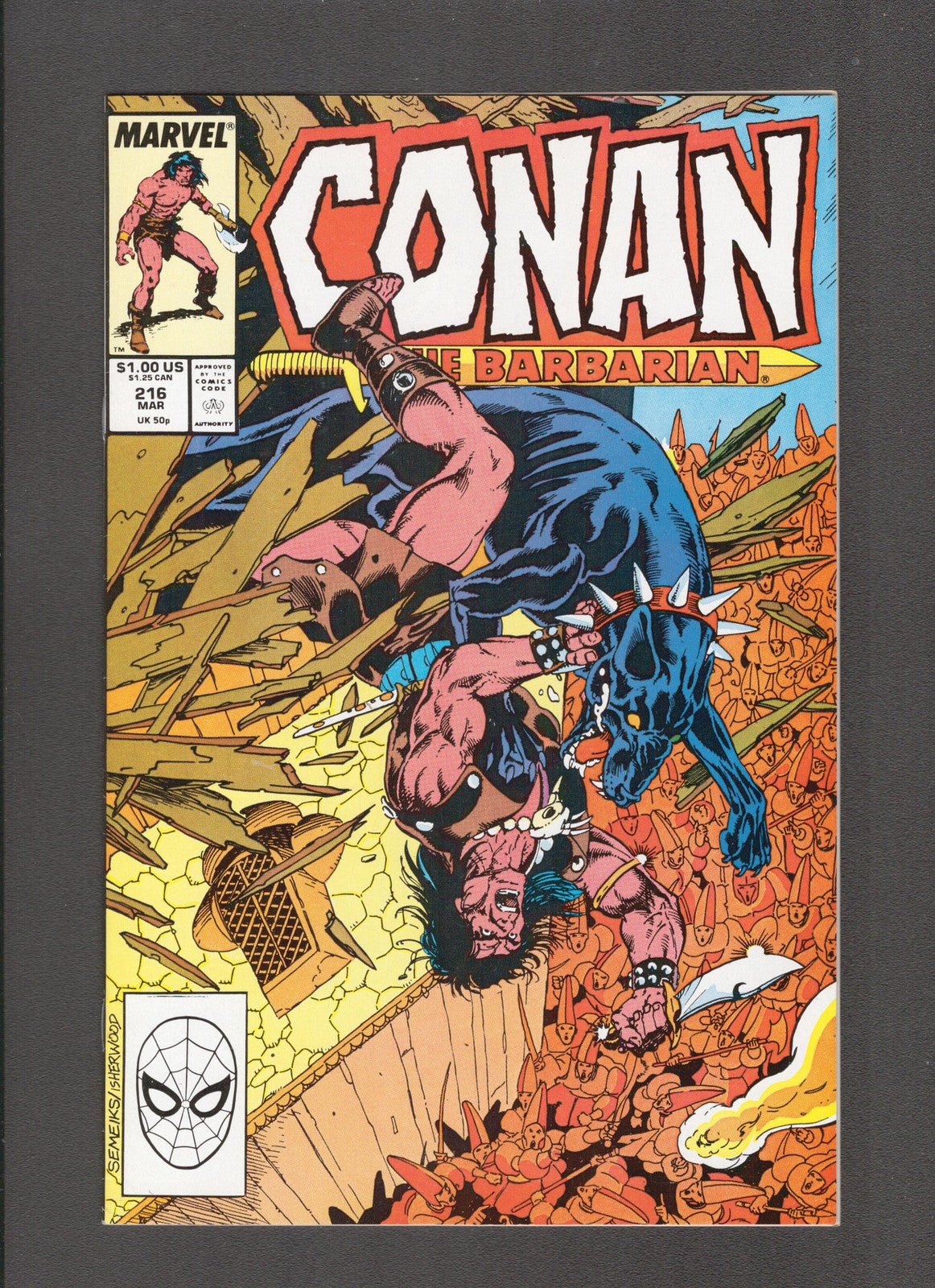 Conan the Barbarian #216 (1989) Semeiks, Bell Marvel Comics