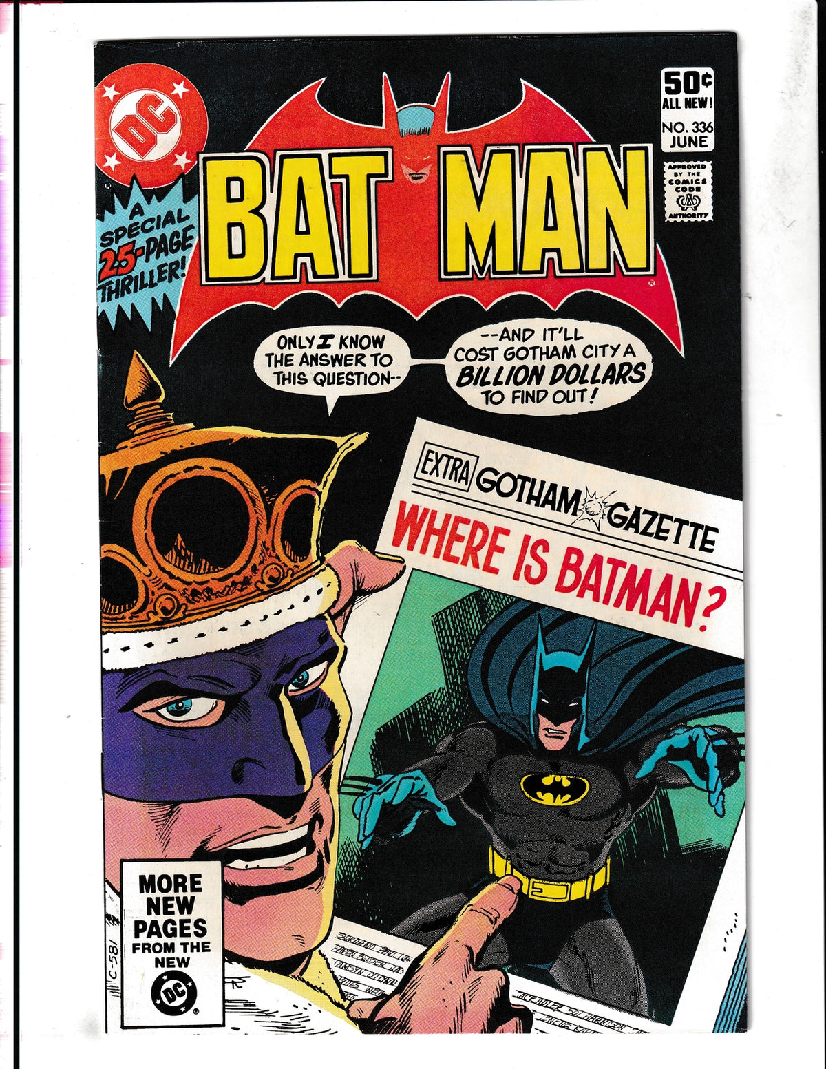 Batman #336 (1981) DC Comics