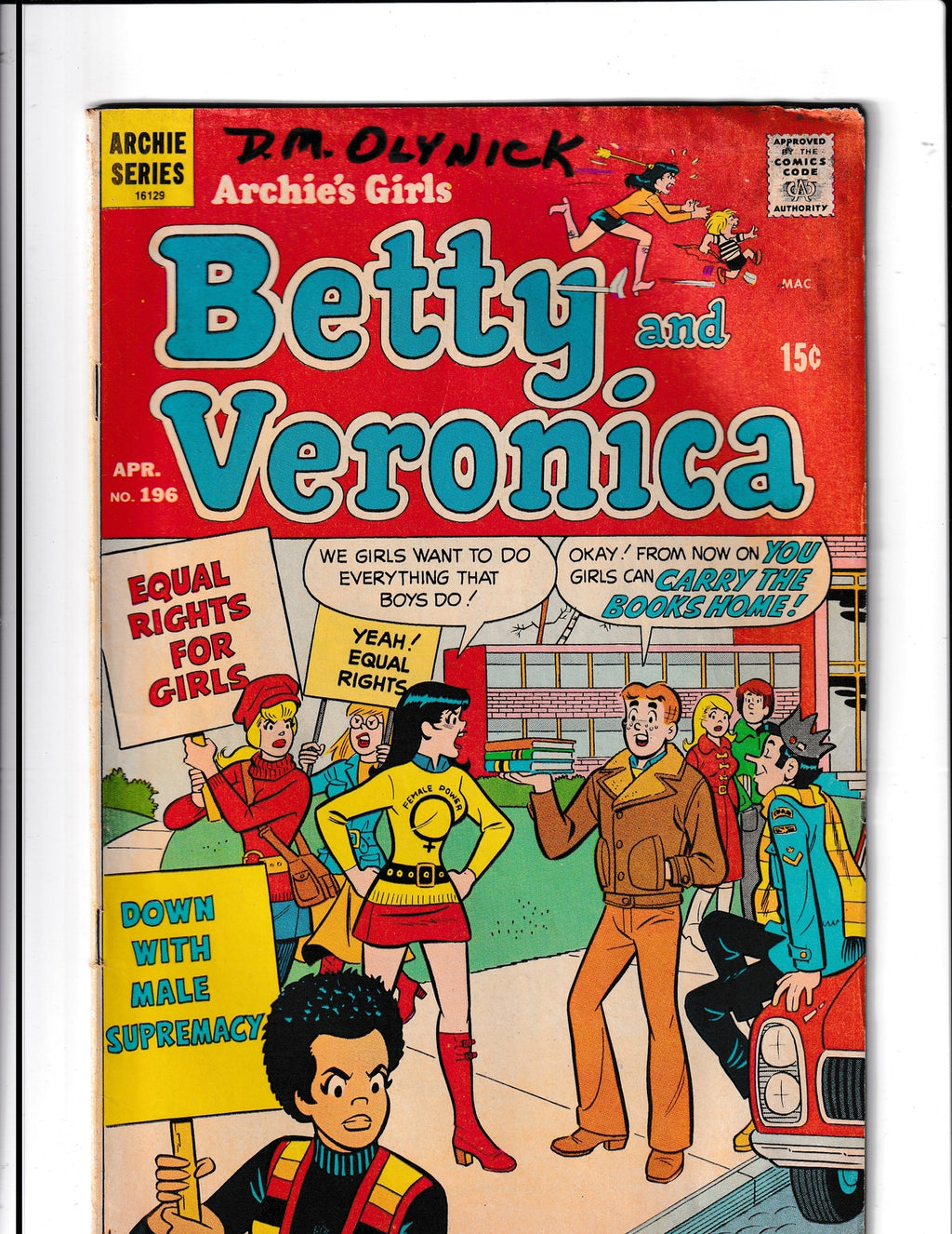 Archie's Girls Betty and Veronica #196 (1972) Archie Comics