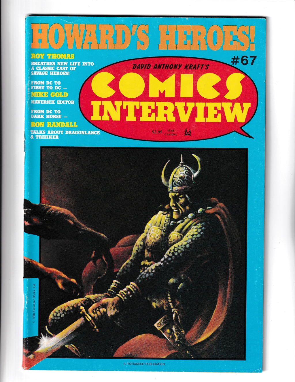 David Anthony Kraft's Comic Interview #67 (1988) Fictioneer Comics
