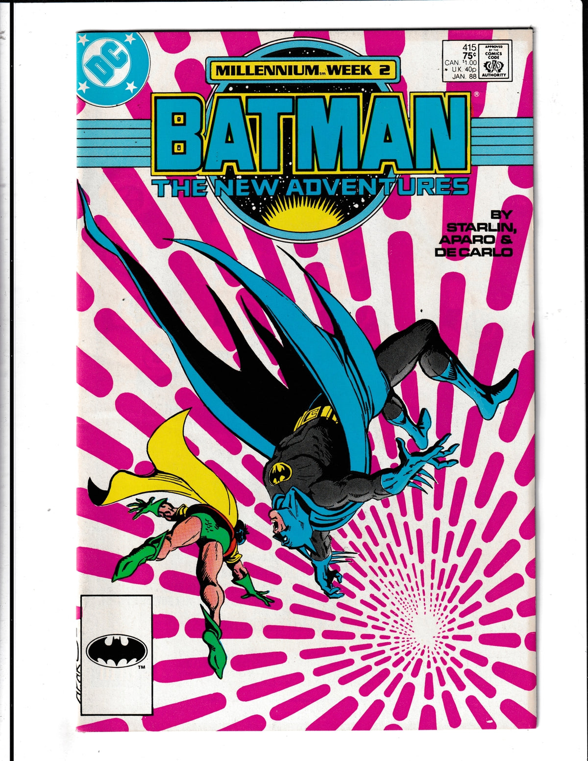 Batman #415 (1987) Batman Logo Barcode DC Comics