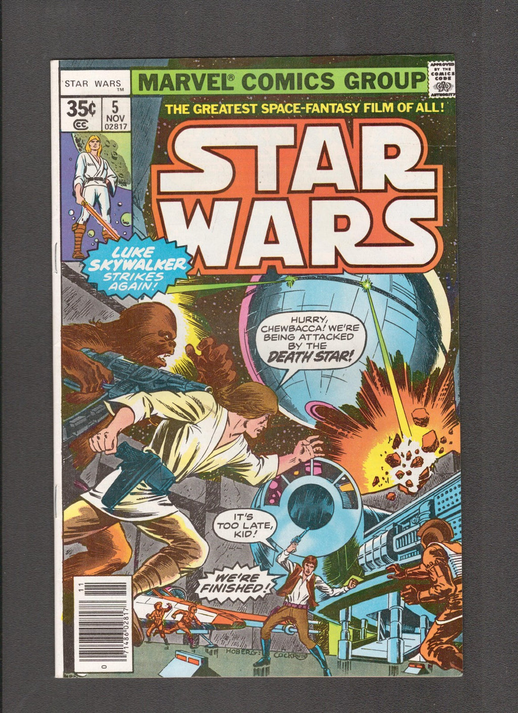 Star Wars #5 (1977) A New Hope Adaptation Pt. 5 Marvel Comics