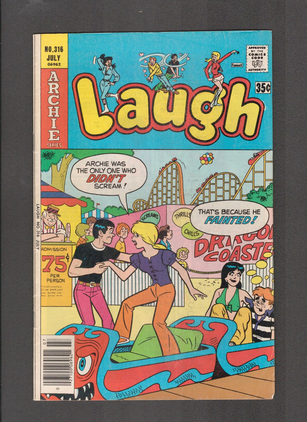 Laugh Comics #316 (1977) Betty & Veronica Cover Archie Comics
