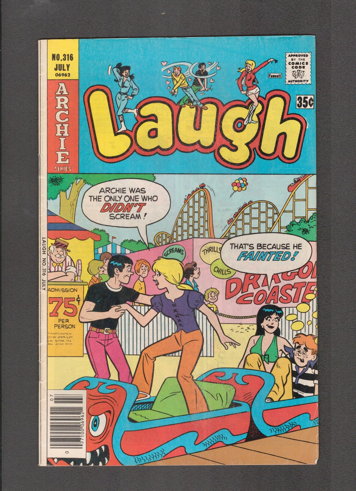 Laugh Comics #316 (1977) Betty & Veronica Cover Archie Comics