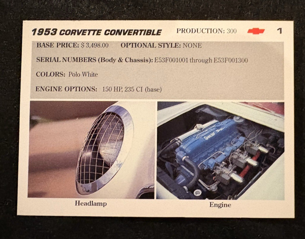 Vette Set Complete 100 Card Set - Collect-A-Card 1991