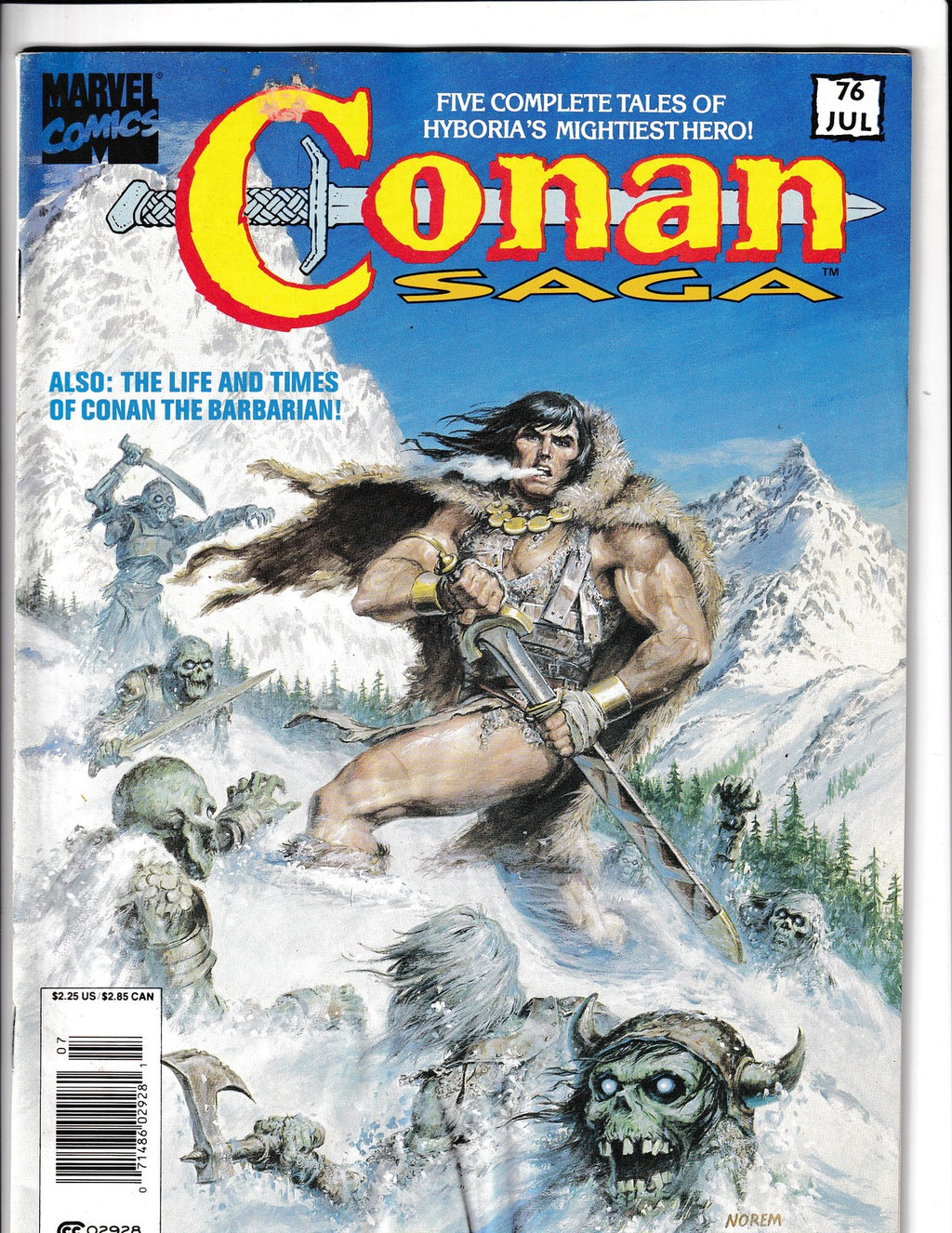 Conan Saga #76 (1993) The Barbarian Marvel Comics