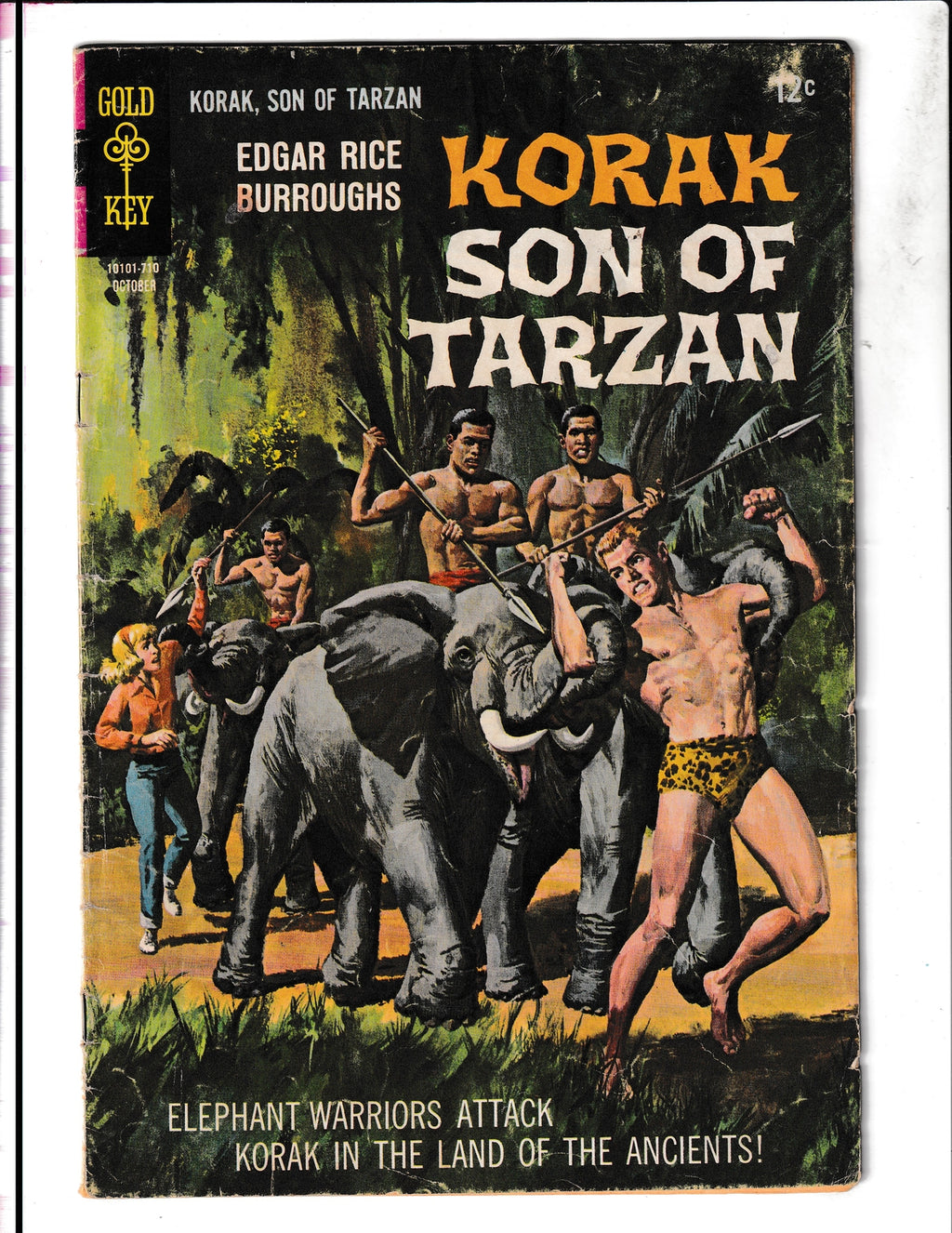 Korak, Son of Tarzan #19 (1967) Elephant Warriors Attack Gold Key Comics