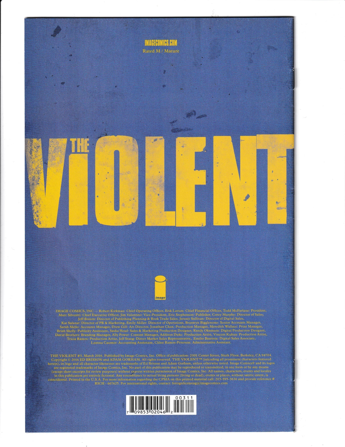 Violent #3 (2016) Image Comics