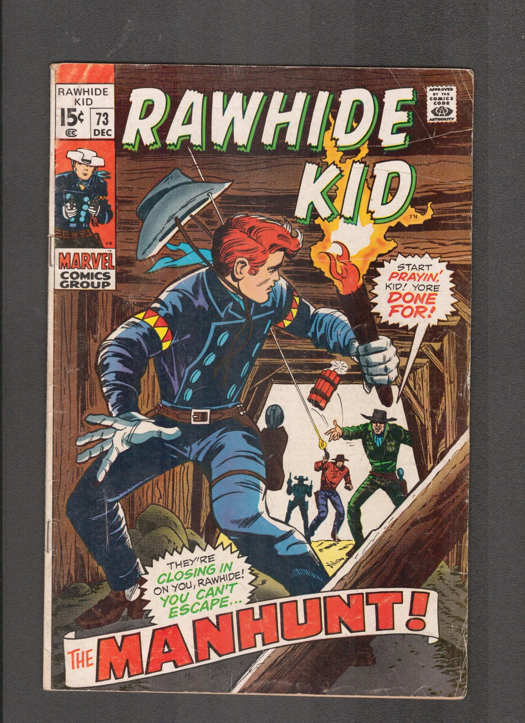 Rawhide Kid #73 (1969) Stan Lee, Tartagilone Marvel Comics