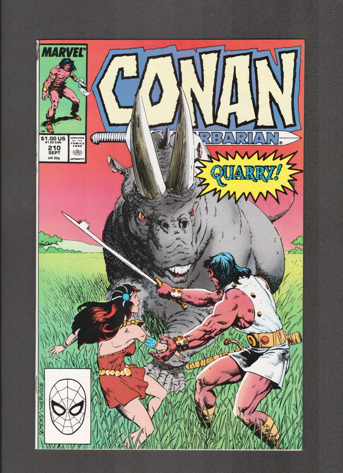 Conan the Barbarian #210 (1988) Geof Isherwood Marvel Comics