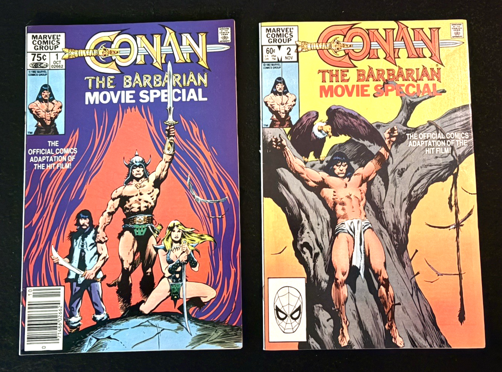 Conan the Barbarian: Movie Special- Complete Set of 2 #1-2 (1982) Marvel Comics
