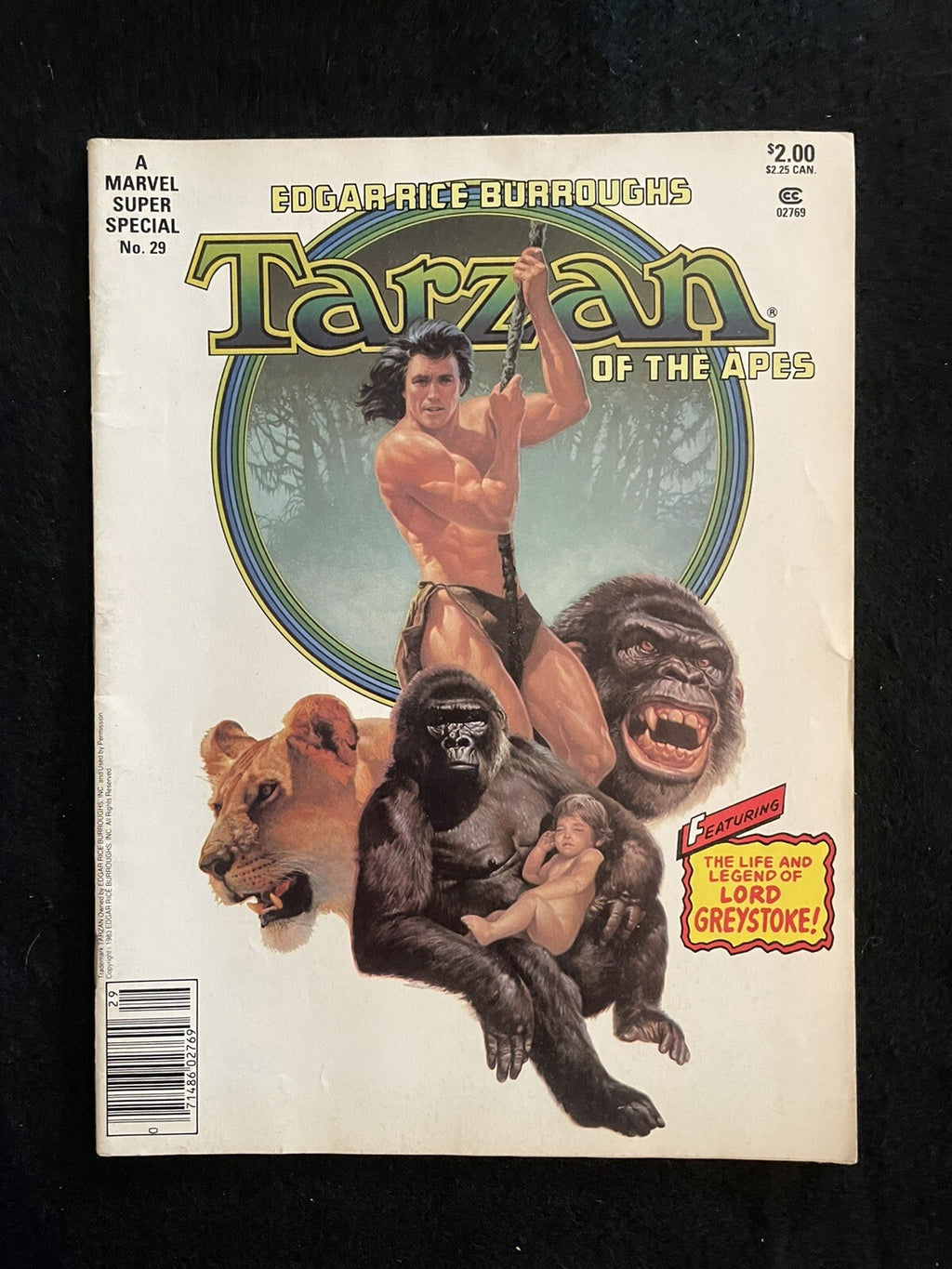 Marvel Super Special #29, Edgar Rice Burroughs Tarzan 1983 Marvel Magazine