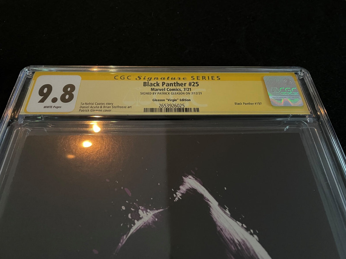 Black Panther 25 CGC SS 9.8 Gleason Virgin Variant SIGNED 2021 FINE ART