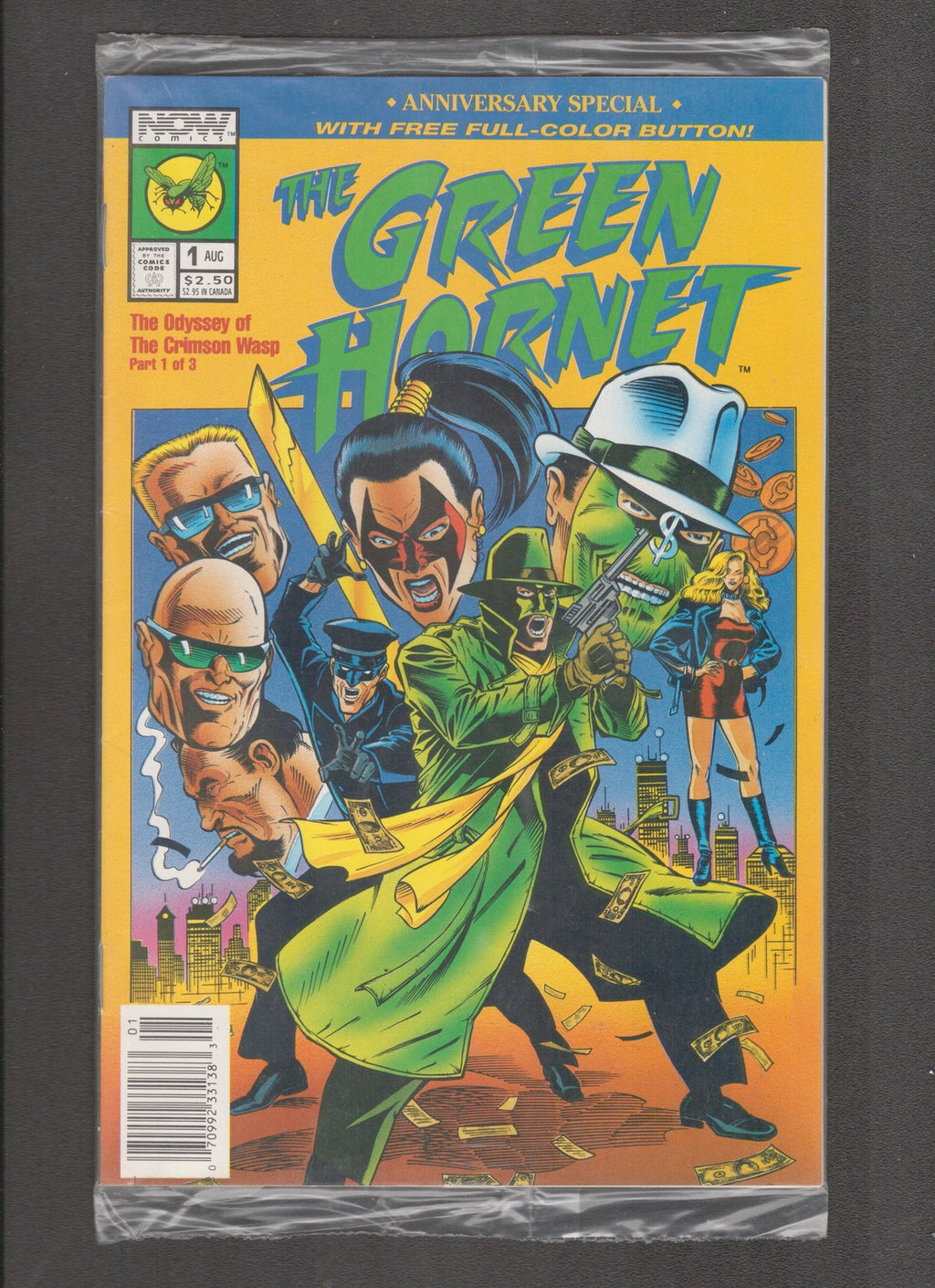 Green Hornet: Anniversary Special #1 (1993) Sealed With Button NOW Comics