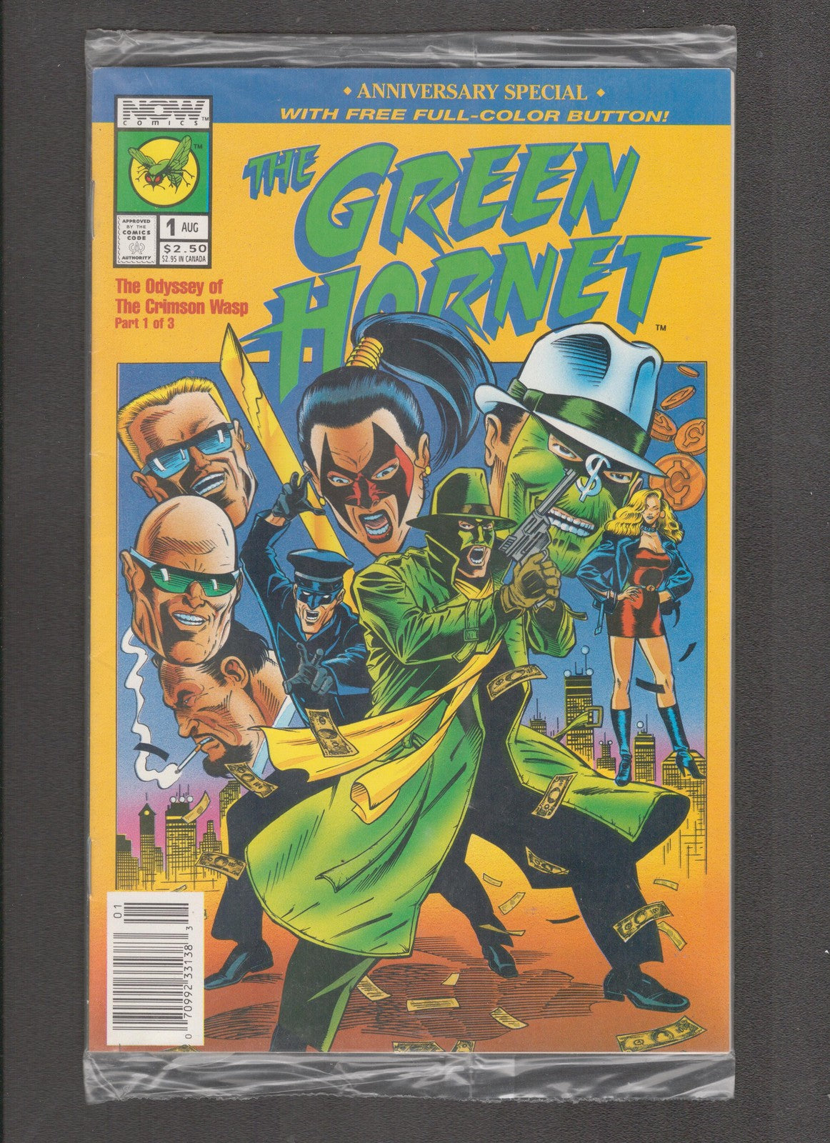 Green Hornet: Anniversary Special #1 (1993) Sealed With Button NOW Comics