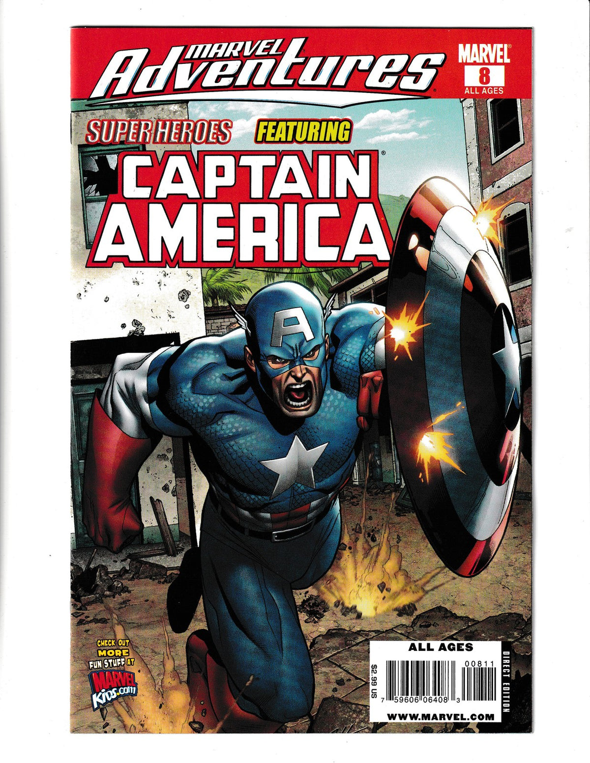 Marvel Adventures: Super-Heroes #8 (2009) Captain America Marvel Comics