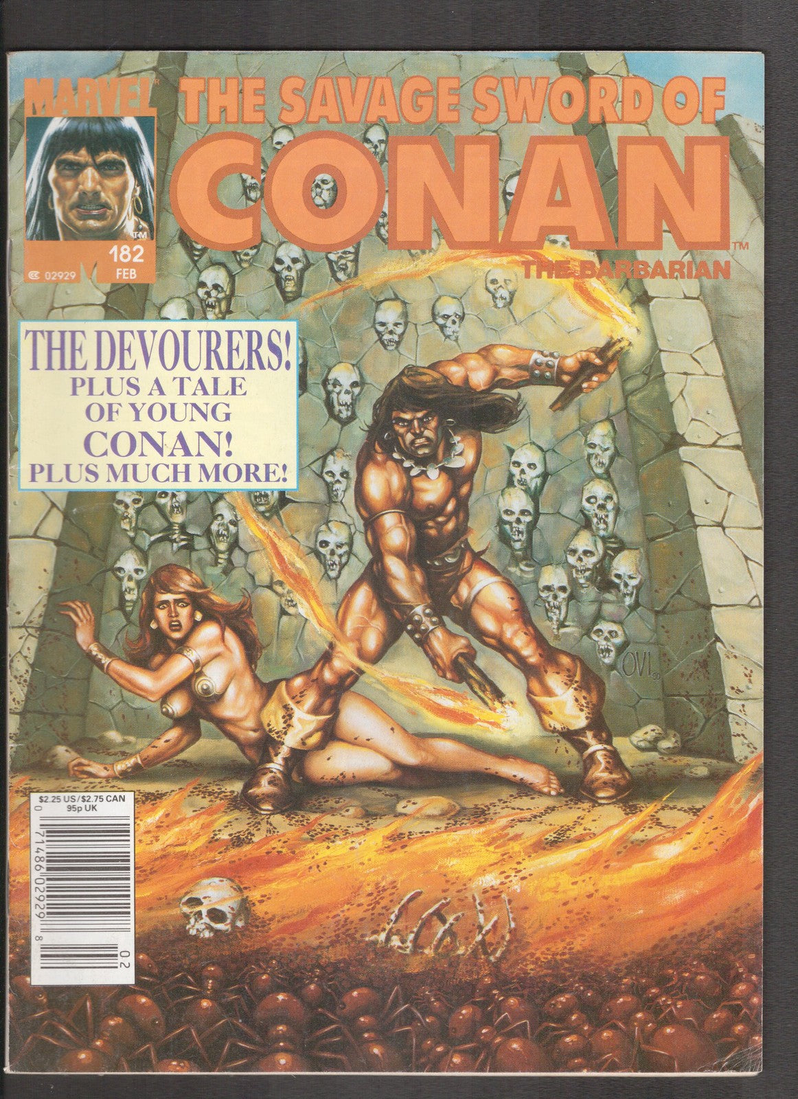 Savage Sword of Conan #182 (1991) Ovi Cover Art Curtis Comics