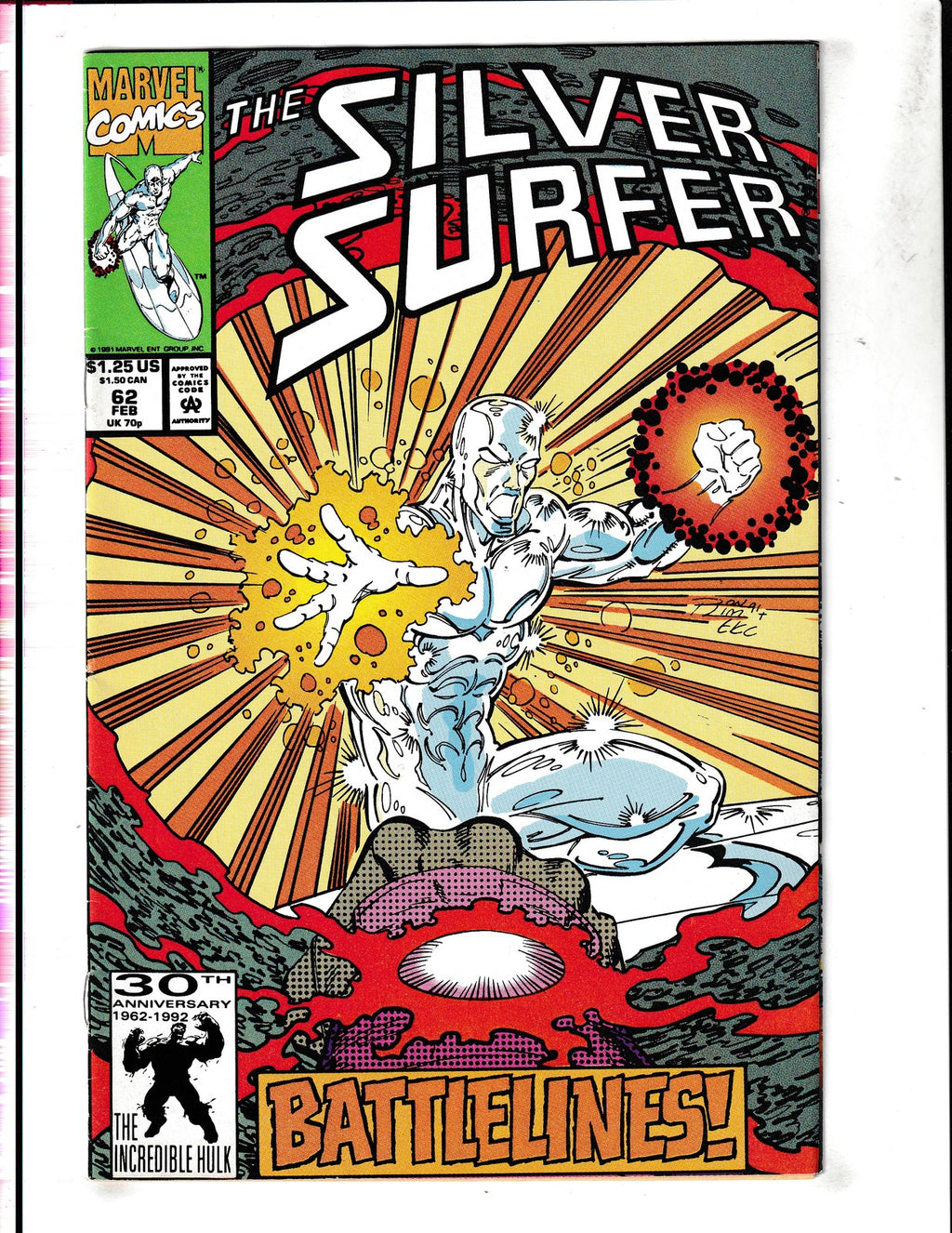 Silver Surfer #62 (1992) Battlelines! Marvel Comics