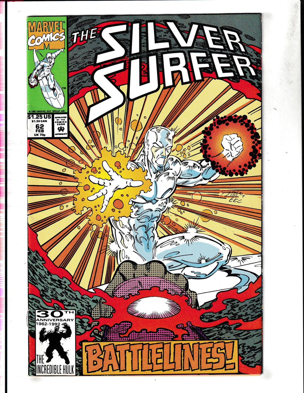 Silver Surfer #62 (1992) Battlelines! Marvel Comics