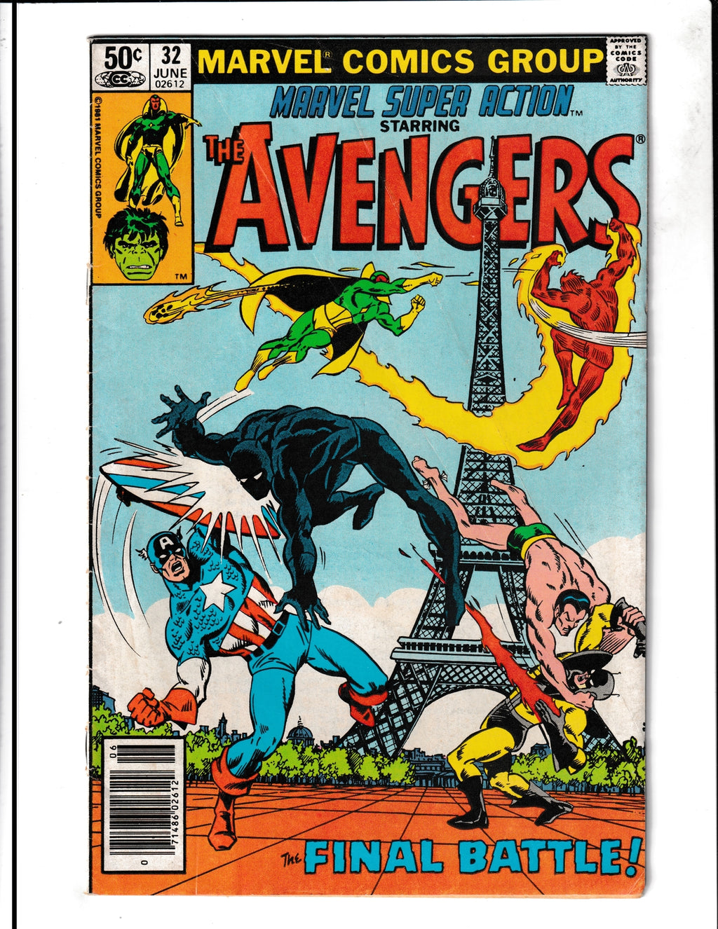 Marvel Super Action #32 (1981) Starring the Avenger Marvel Comics