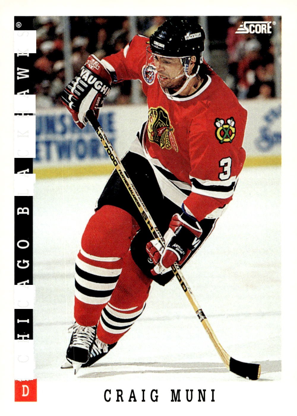 1993-94 Score #266 Craig Muni Hockey Chicago Blackhawks