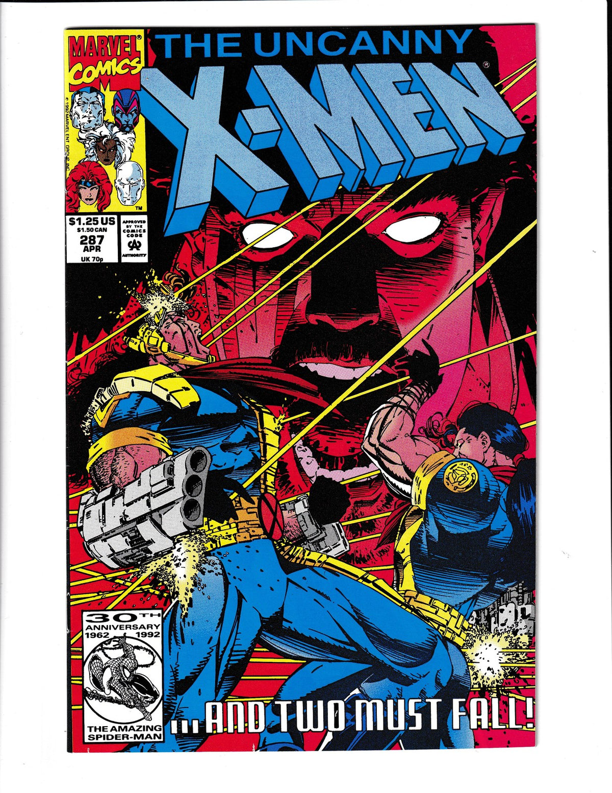 Uncanny X-Men #287 (1992) Origin of Bishop Marvel Comics SKU:3594