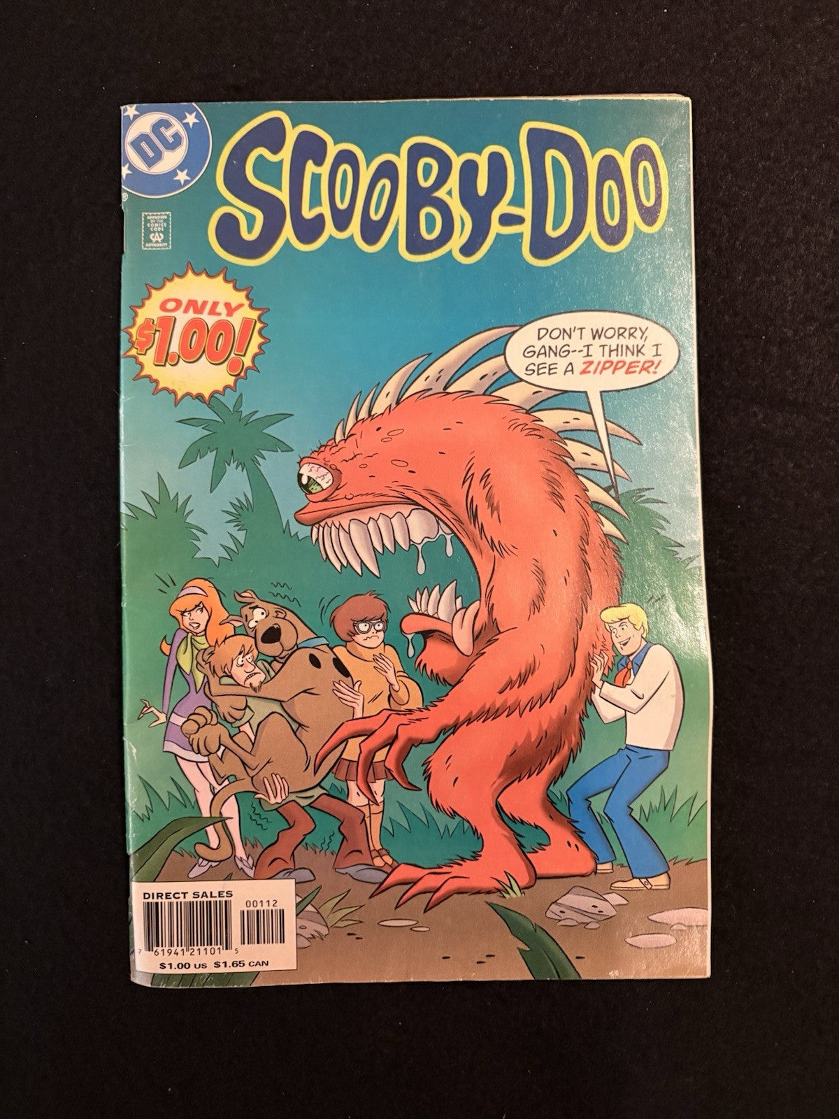 Scooby-Doo #1 (2002) DC 2nd Print - All 3 Garbage Pail Kids Stickers Attached