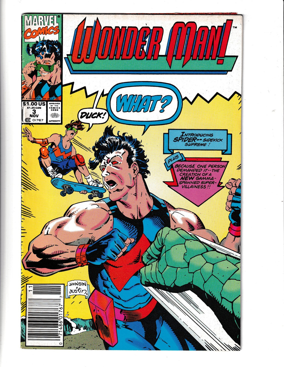 Wonder Man #3 (1991) 1st Gamma-Burn and 1st Spider Marvel Comics
