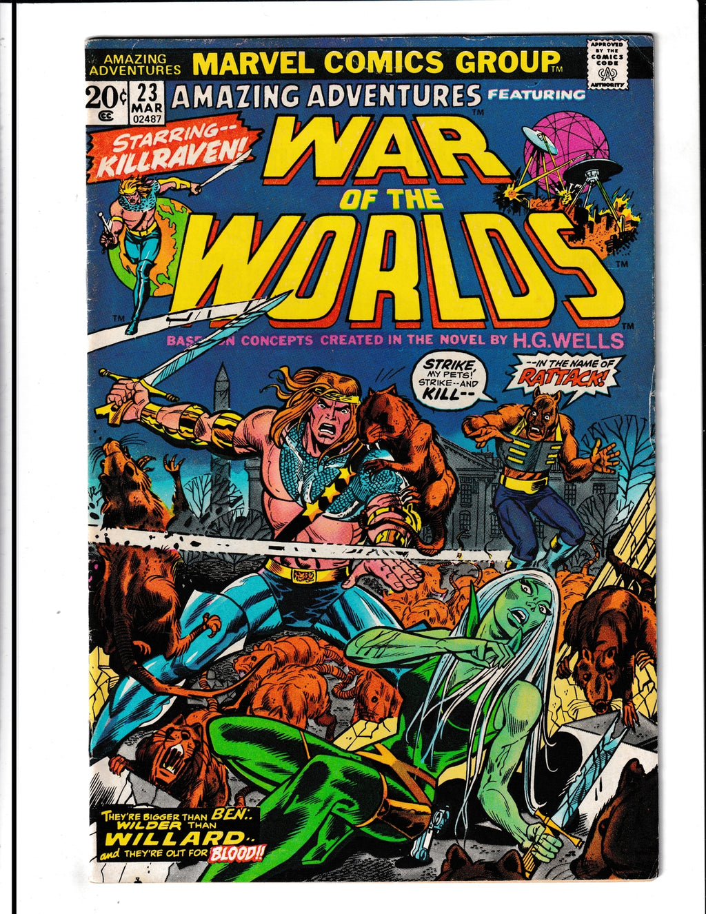Amazing Adventures #23 (1974) Marvel Value Stamp Series A #13 Marvel Comics