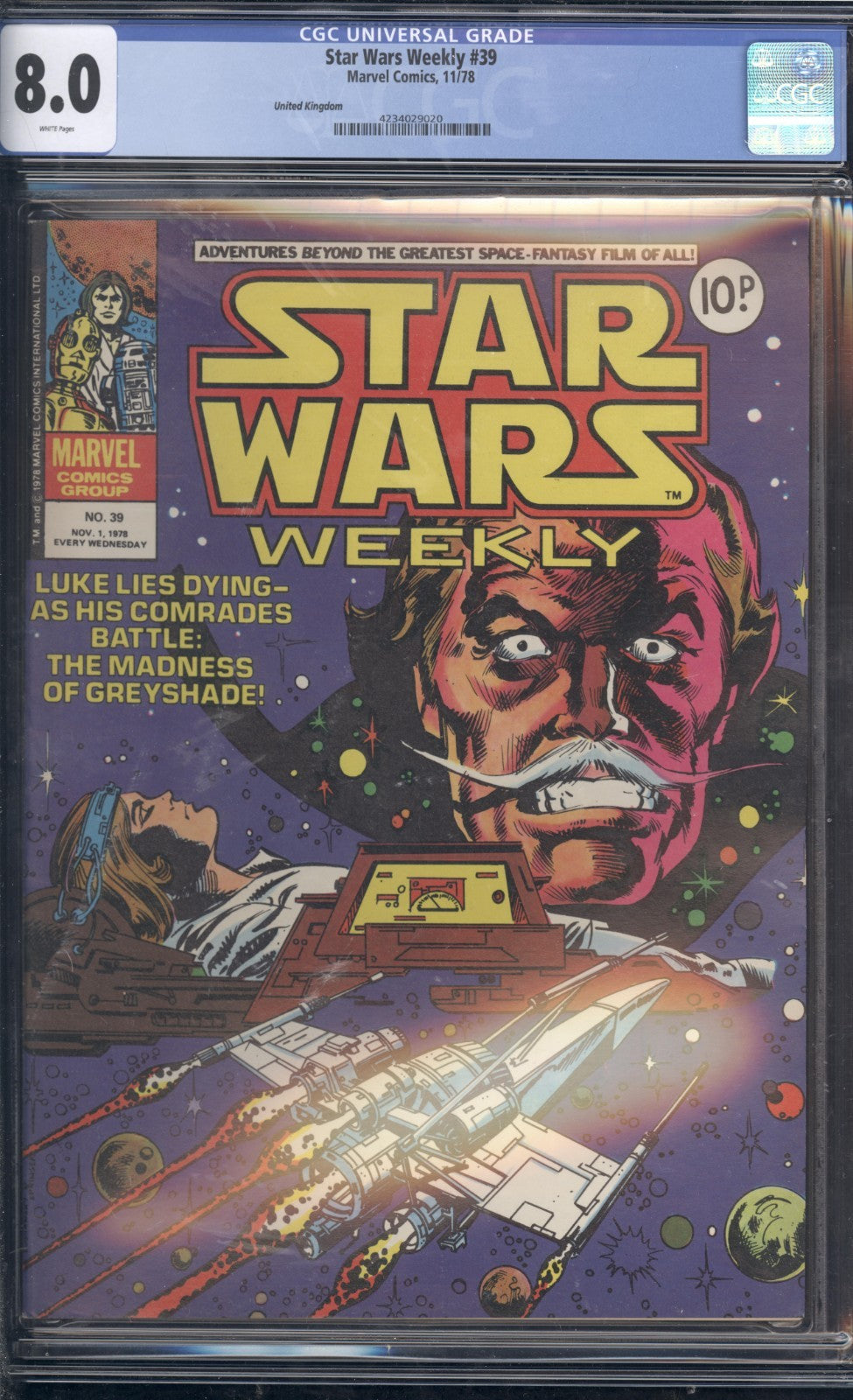 Star Wars Weekly #39 CGC 8.0 (1978) Graded Magazine Marvel Comics UK