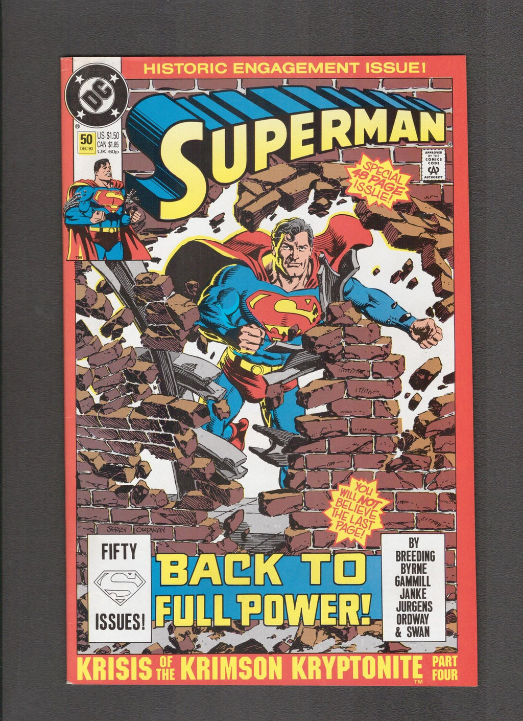 Superman #50 (1990) Clark Kent - John Byrne DC Comics